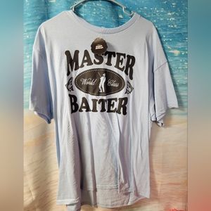 DANNY DUNCAN NWT MENS XL TSHIRT MASTER BAITER FISH‎